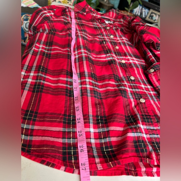 Ava & Viv Red Plaid Shirt - Picture 8 of 10